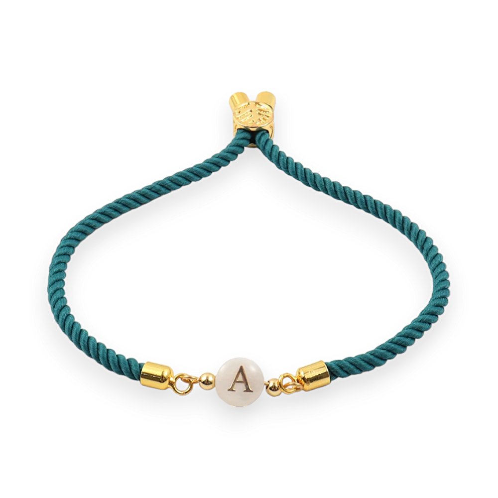 Adjustable dainty letter initial bracelet 894154