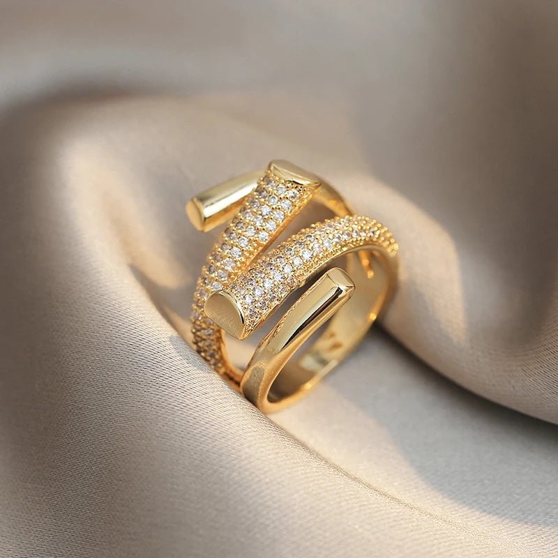 Adjustable layered diamond ring 633010