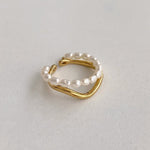 Load image into Gallery viewer, Adjustable Layered Pearl Accented Ring

