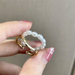 Load image into Gallery viewer, Adjustable Layered Pearl Accented Ring
