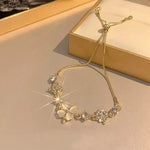 Load image into Gallery viewer, Adjustable Lucky Four Leaf Clover Bracelet
