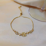 Load image into Gallery viewer, Adjustable Lucky Four Leaf Clover Bracelet
