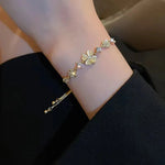Load image into Gallery viewer, Adjustable Lucky Four Leaf Clover Bracelet
