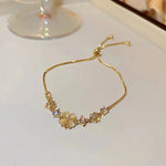 Load image into Gallery viewer, Adjustable Lucky Four Leaf Clover Bracelet
