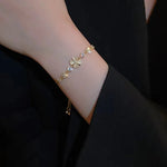 Load image into Gallery viewer, Adjustable Lucky Four Leaf Clover Bracelet
