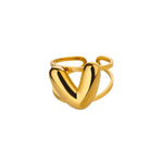 Load image into Gallery viewer, Adjustable Open Band Bubble Letter Initial Ring
