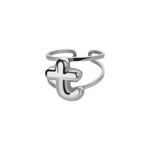 Load image into Gallery viewer, Adjustable Open Band Bubble Letter Initial Ring
