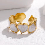 Load image into Gallery viewer, Adjustable Romantic Enamel Heart Ring
