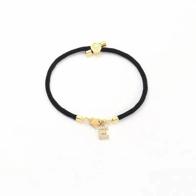 Adjustable Shape Letter Initial Bracelets