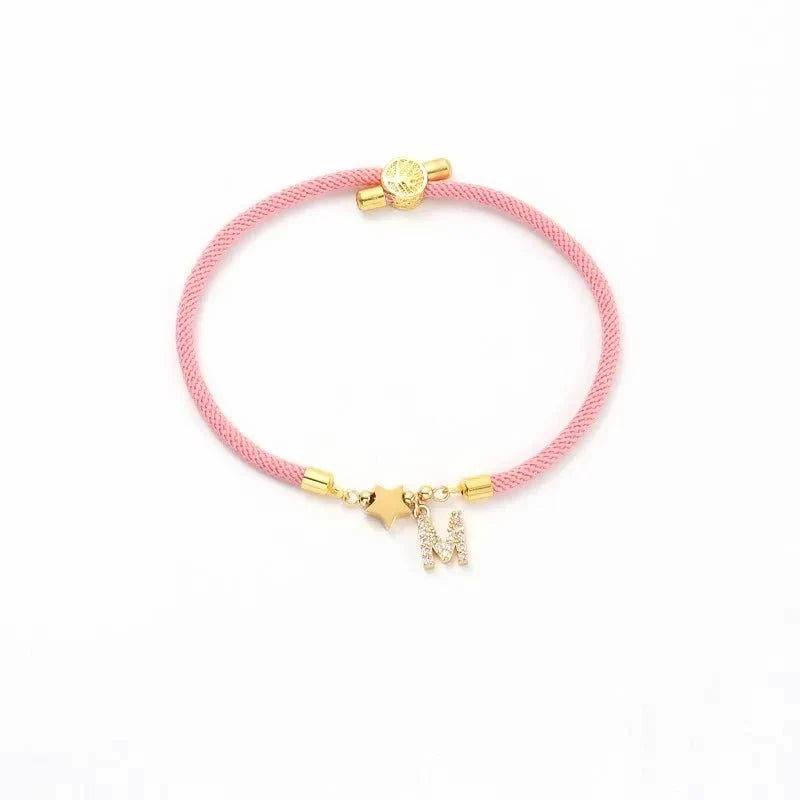 Adjustable Shape Letter Initial Bracelets