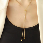 Load image into Gallery viewer, Adjustable Snake Chain Lariat Necklace
