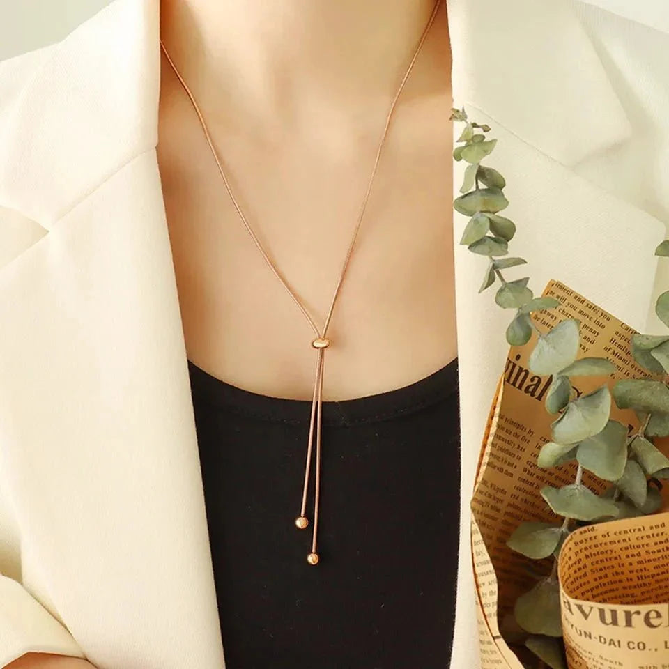 Adjustable snake chain lariat necklace 567532