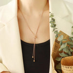 Load image into Gallery viewer, Adjustable Snake Chain Lariat Necklace
