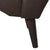 Dark Brown Faux Leather Chaise Lounge Arm Chair with Tufted Backrest and Pillow