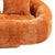 Orange Chenille Bean Shape 2-Seater Lazy Sofa