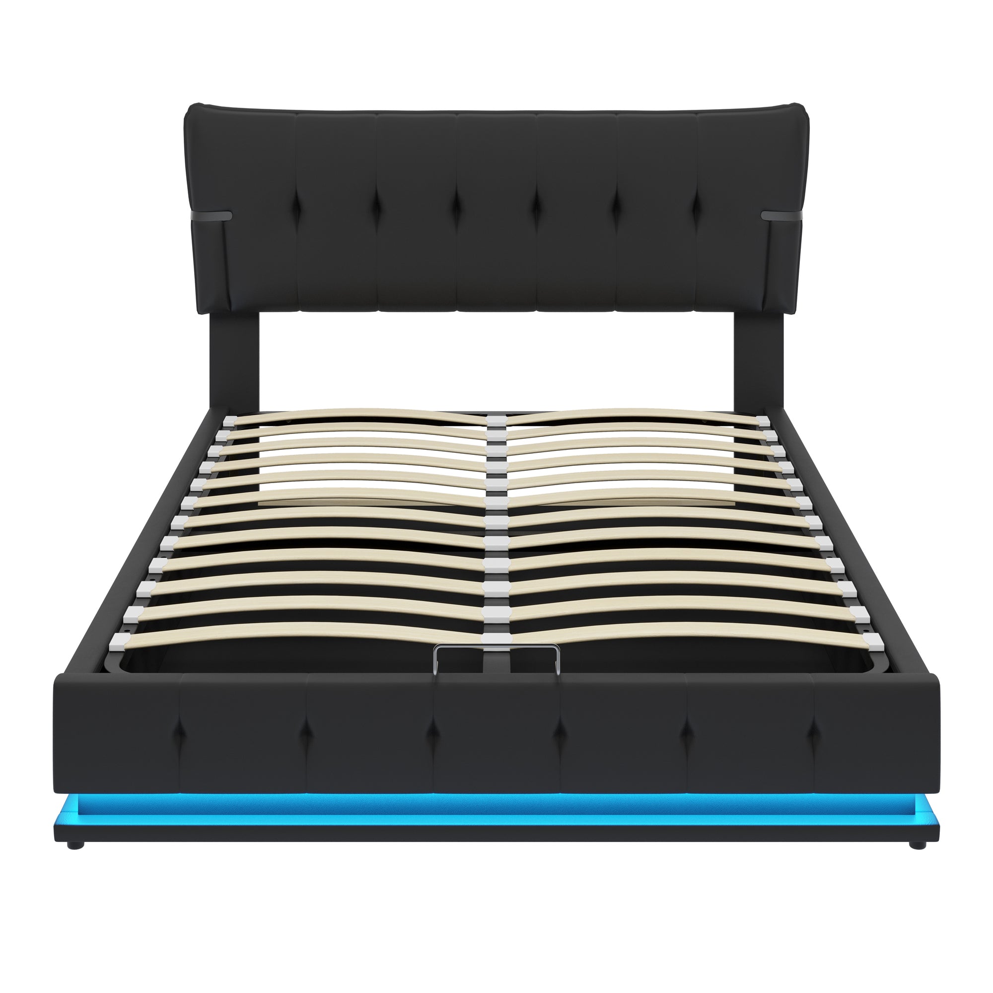 Hydraulic Lift Queen Bed with RGB LED Lighting