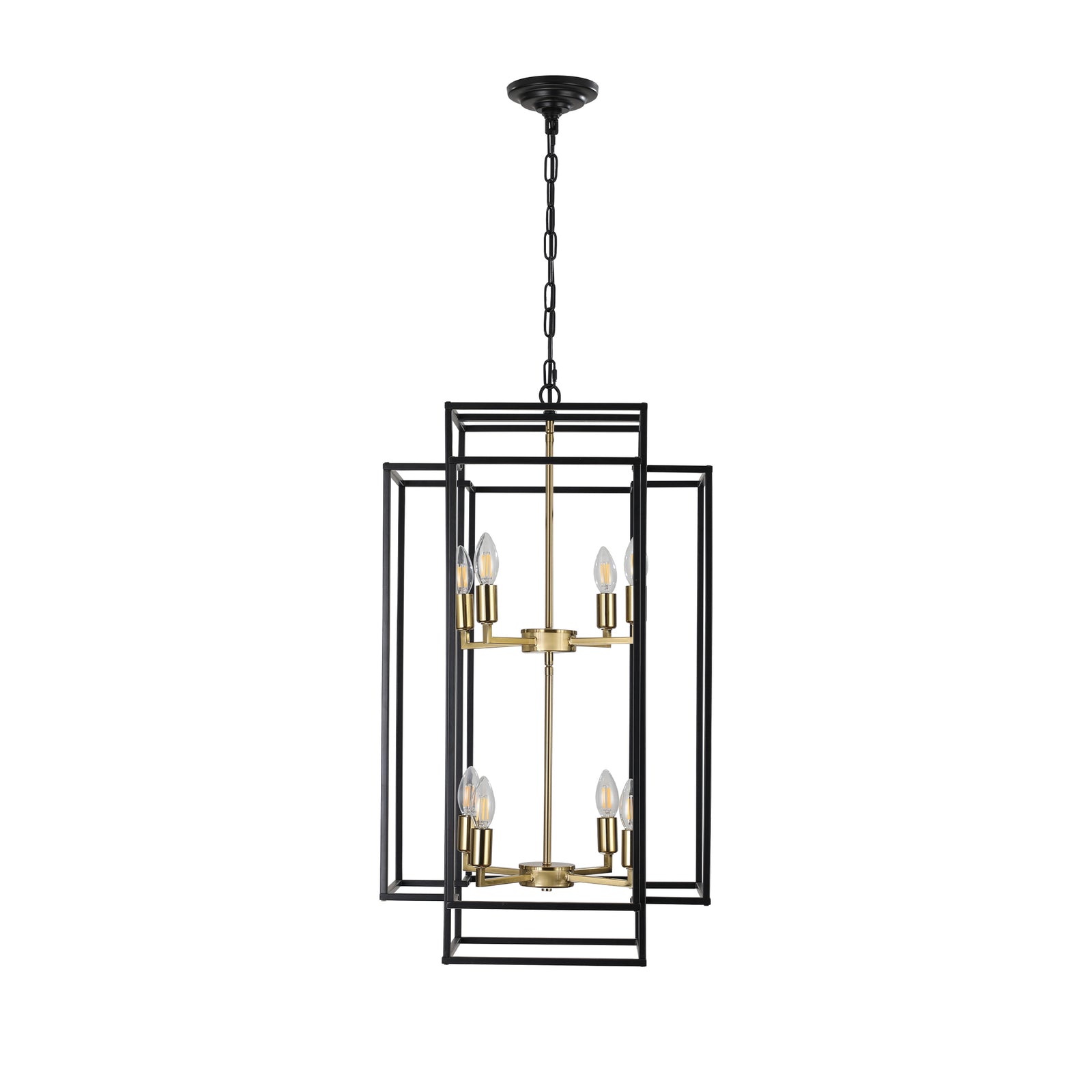 AESTIN'S DECOR Ceiling Light 8-Lights Lantern Tiered Pendant Light Fixture