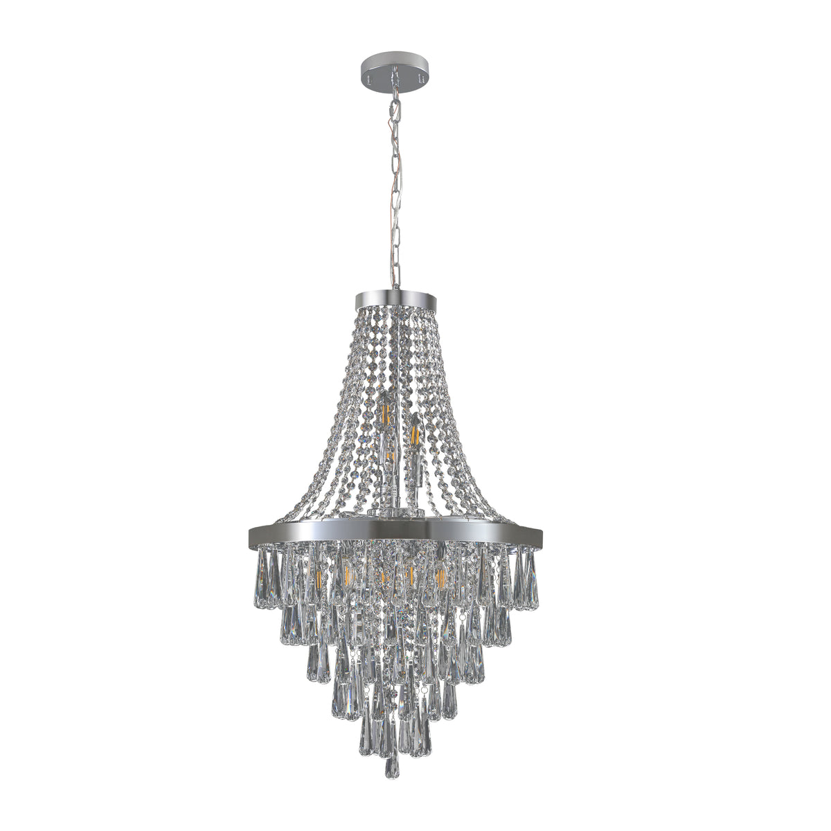 AESTIN'S DECOR Ceiling Light Chromium Color Crystal Chandelier