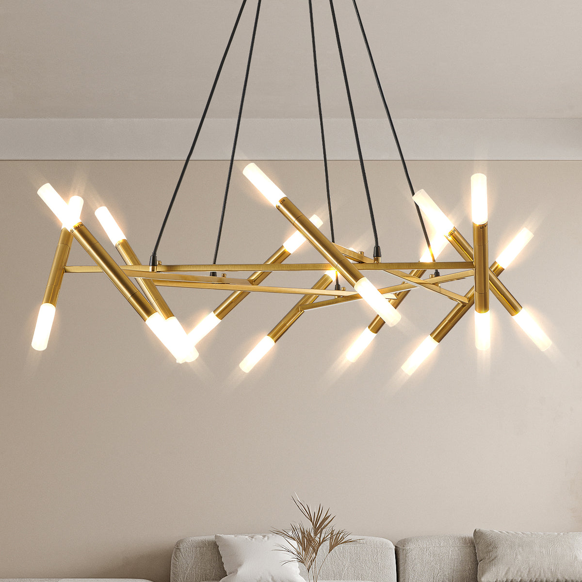 AESTIN'S DECOR Ceiling Light Golden Modern Chandelier Light Fixture