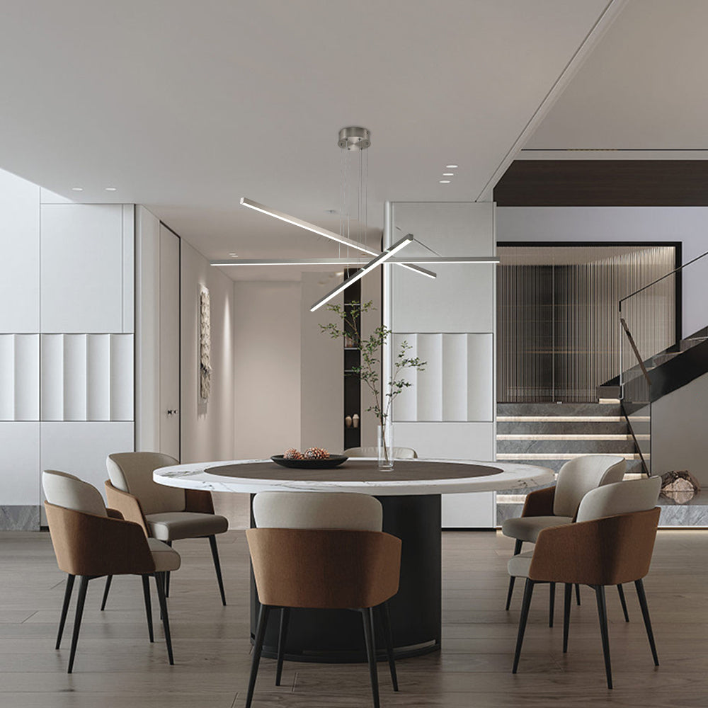 AESTIN'S DECOR Ceiling Light Pendant Lighting Fixture in Silver With Integrated LED