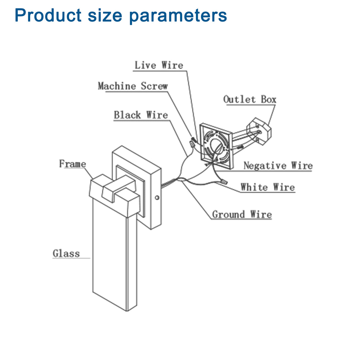 AESTIN'S DECOR Outdoor Light Outdoor Waterproof Transparent LED Crystal Wall Lamp (2-Pack)