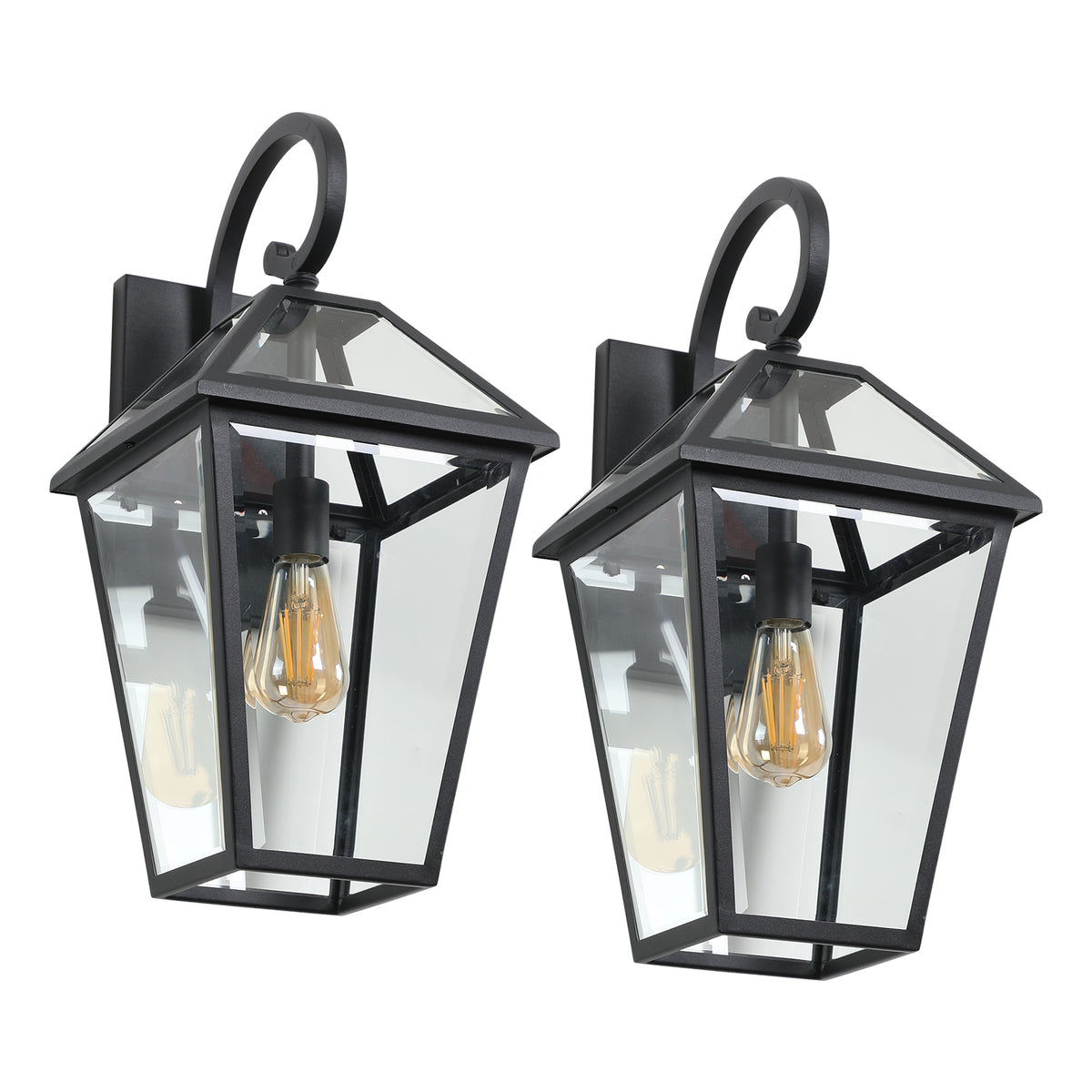 AESTIN'S DECOR Outdoor Light Pair of Outdoor Wall Lamps with Modern Lantern Design