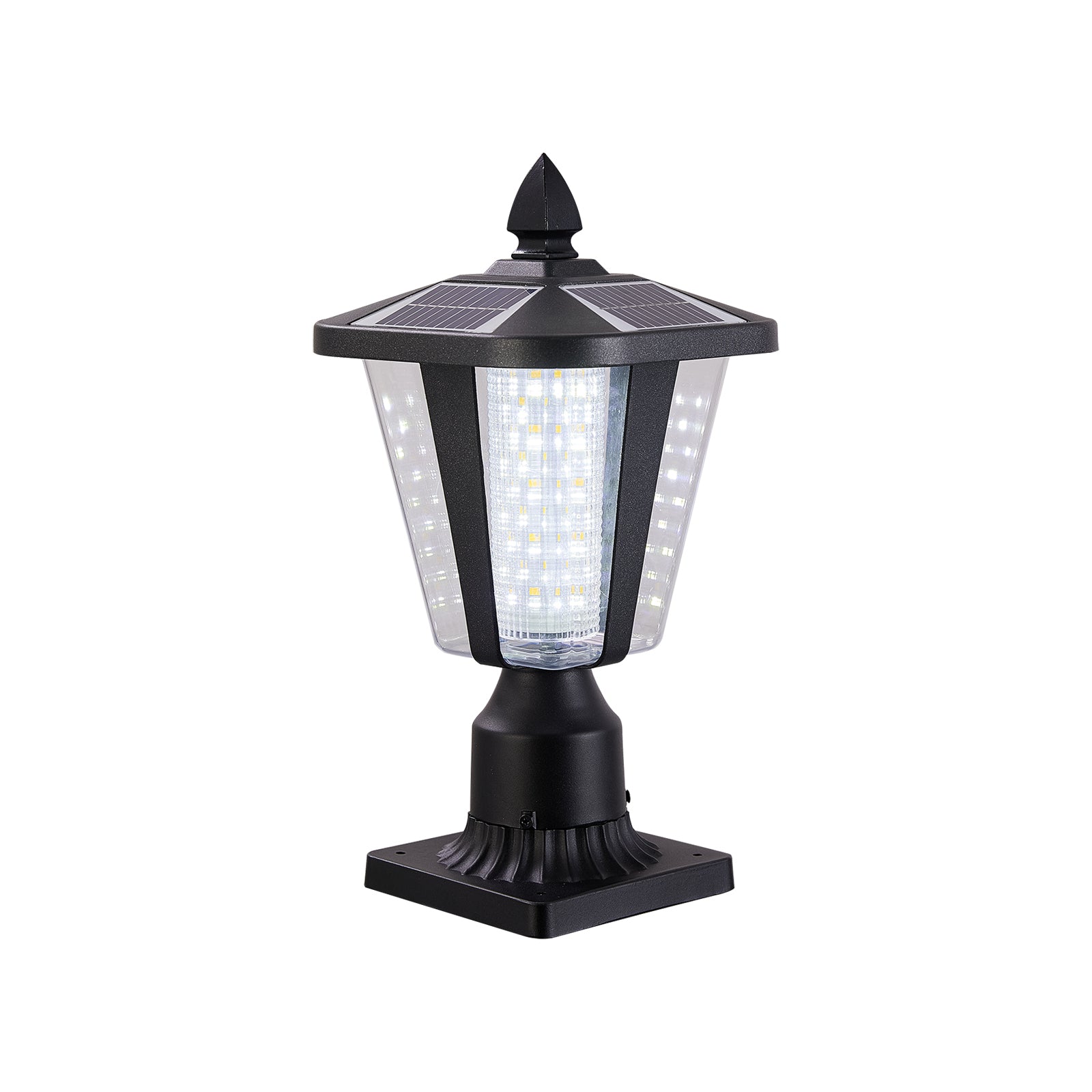 AESTIN'S DECOR Outdoor Light Solar Column Headlight With Dimmable LED