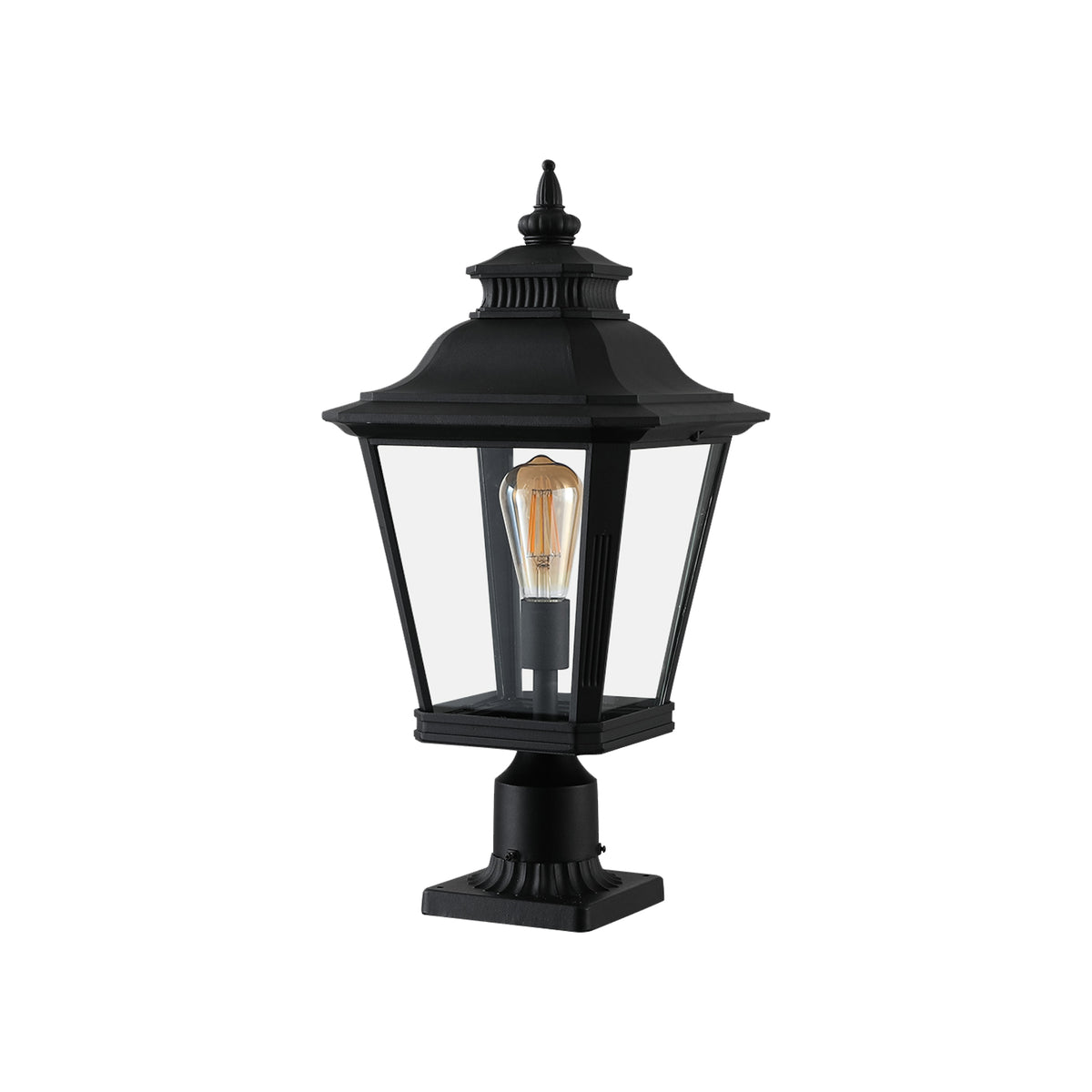 AESTIN'S DECOR Outdoor Light Traditional Outdoor Glass Column Headlight