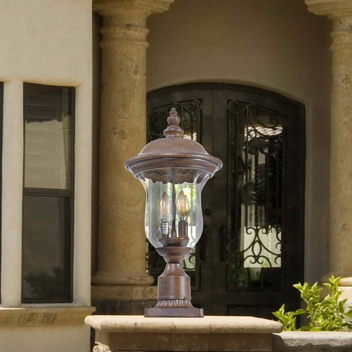 AESTIN'S DECOR Outdoor Light Vintage Outdoor Lamp Post Light in Classic Bronze Finish