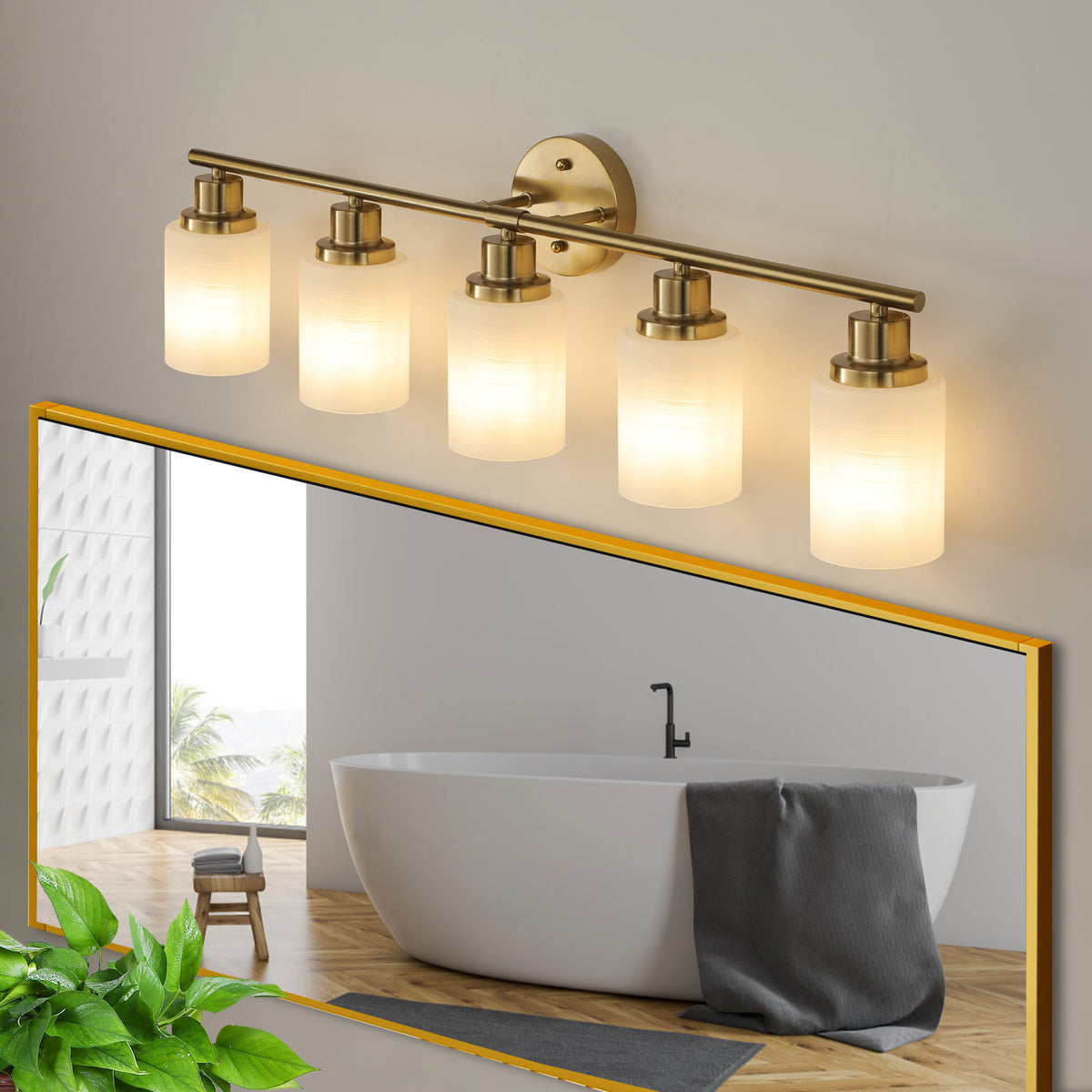 AESTIN'S DECOR Vanity Light Golden Modern Bathroom Vanity Light