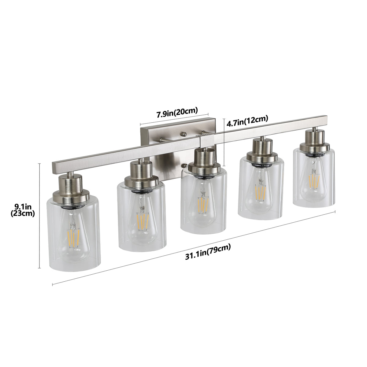 AESTIN'S DECOR Vanity Light Stylish 5-Light Bathroom Vanity Light