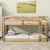 Twin Over Twin Rubber Wood Loft Bed with Ladder in Natural Finish