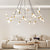 Branch Design White & Golden Light Fixture with Frosted Tubes