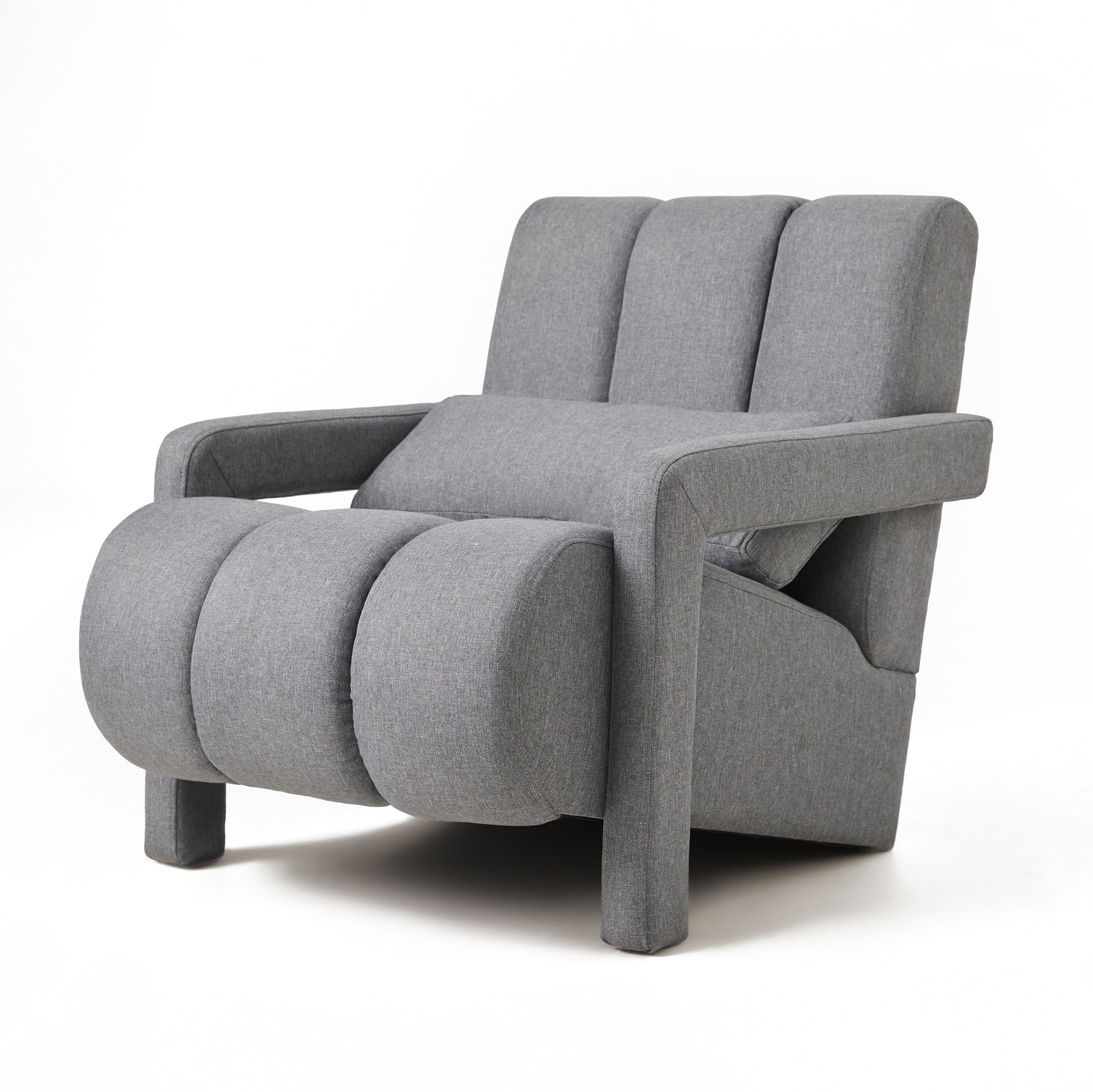 Modern Dark Gray Upholstered Accent Chair