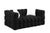 Timimoun Boucle Marshmallow Sofa in Black