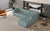 Mombasa 3-Seat Chenille Sofa in Blue Gray