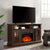 Classic TV Media Stand Modern Entertainment Console with 23 Inch Fireplace Insert for TV Up to 65 Inch with Storage Space In Espresso