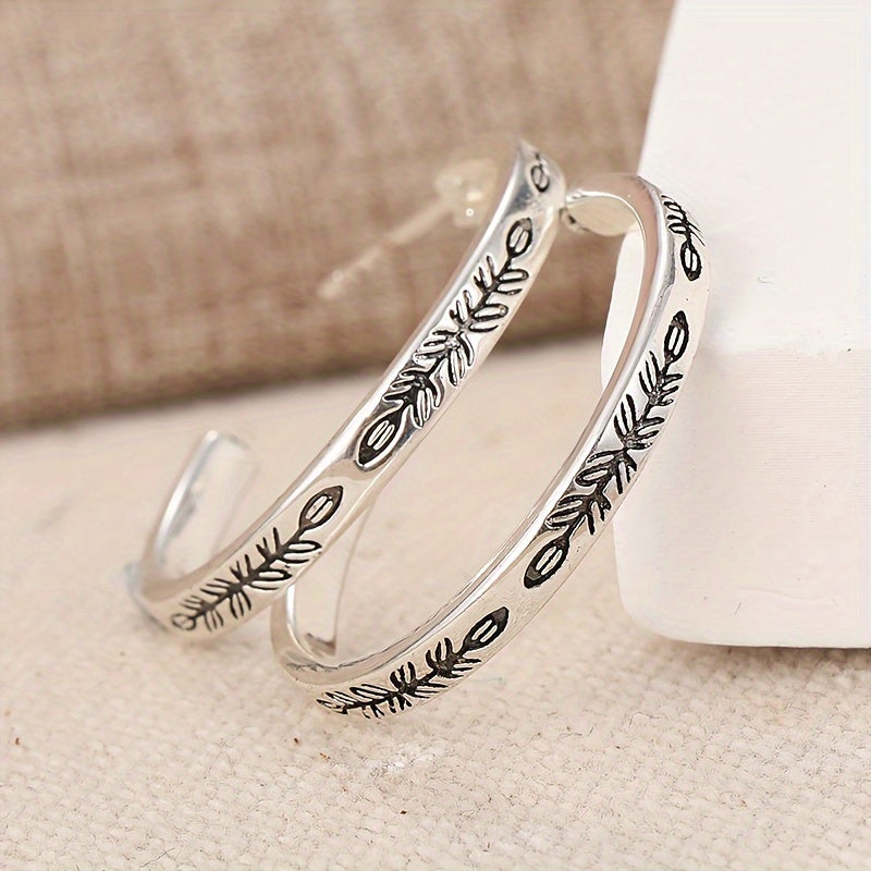 Sparkling Hoop Earrings in Silver