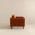 Luxury Burnt Orange Velvet Lounge Chair for Stylish Living Spaces