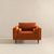 Luxury Burnt Orange Velvet Lounge Chair for Stylish Living Spaces