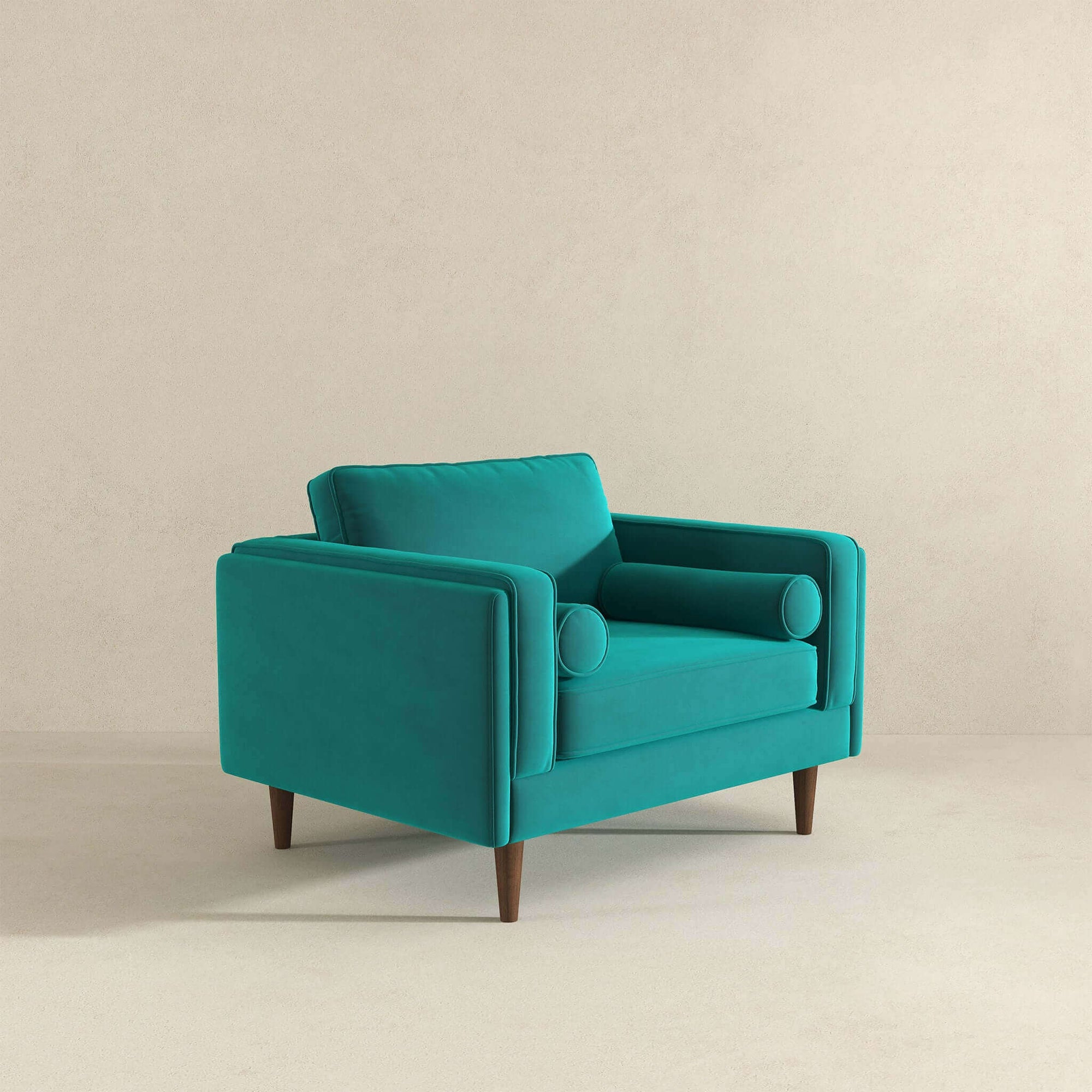 Luxury Teal Velvet Lounge Chair for Stylish Living Spaces