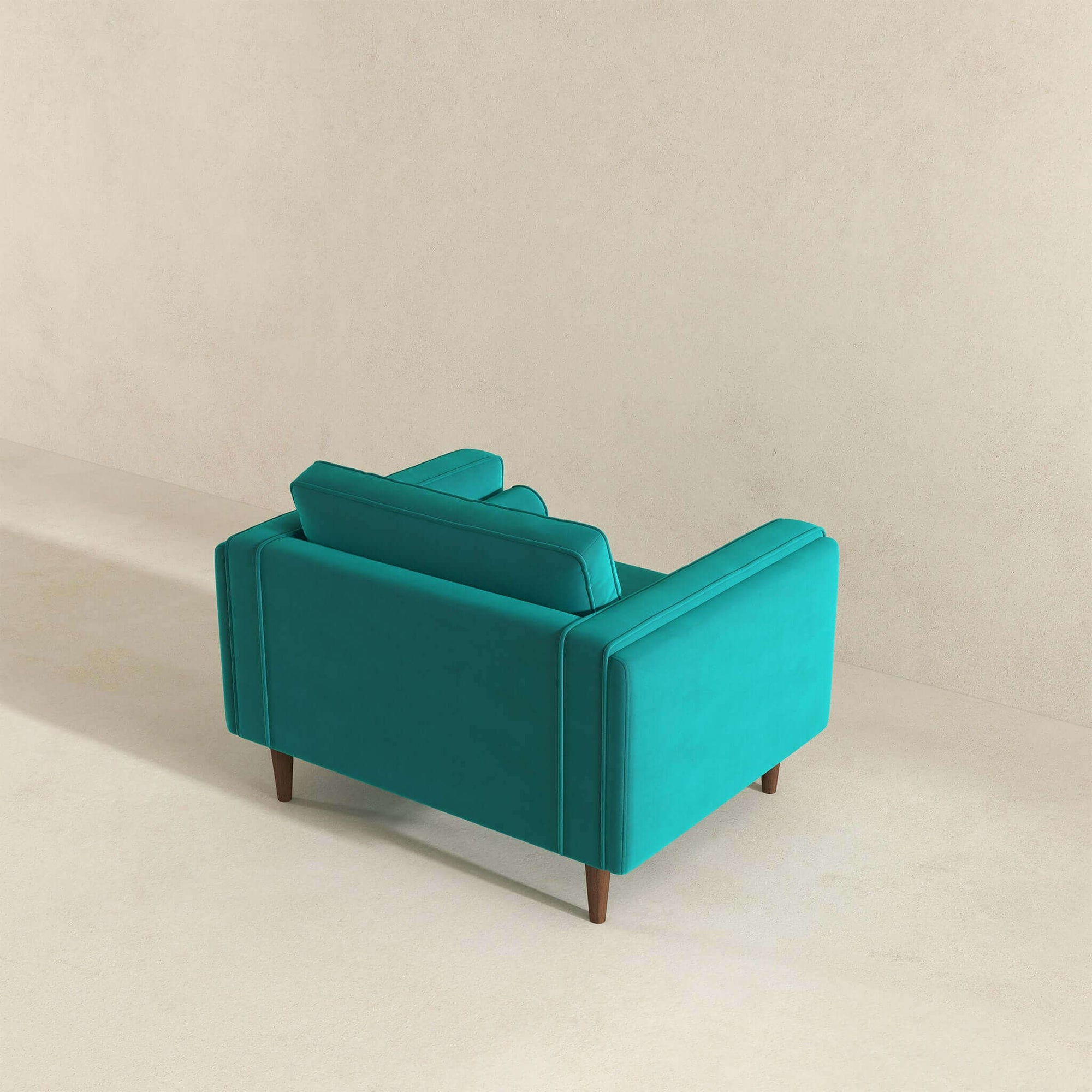 Luxury Teal Velvet Lounge Chair for Stylish Living Spaces