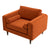 Luxury Burnt Orange Velvet Lounge Chair for Stylish Living Spaces