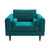 Luxury Teal Velvet Lounge Chair for Stylish Living Spaces