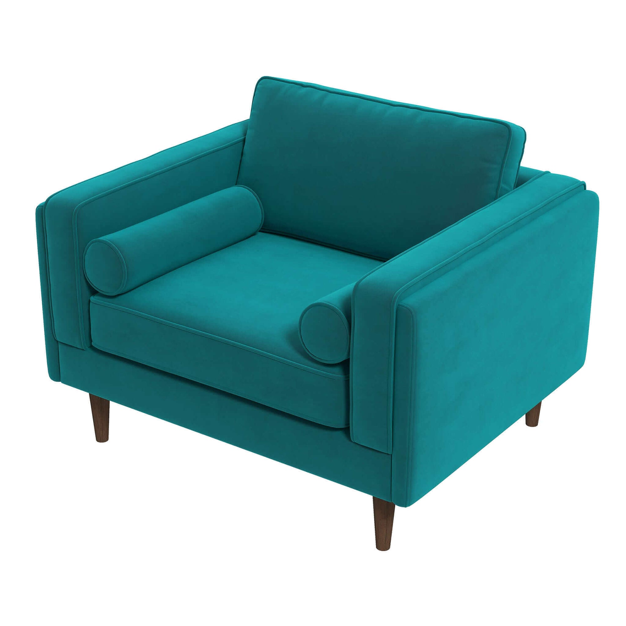 Luxury Teal Velvet Lounge Chair for Stylish Living Spaces