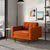 Elegant Burnt Orange Velvet Lounge Chair for Stylish Living Spaces