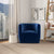 Luxury Dark Blue Velvet Swivel Chair for Elegant Living Spaces