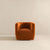 Luxury Burnt Orange Velvet Swivel Chair for Stylish Living Spaces