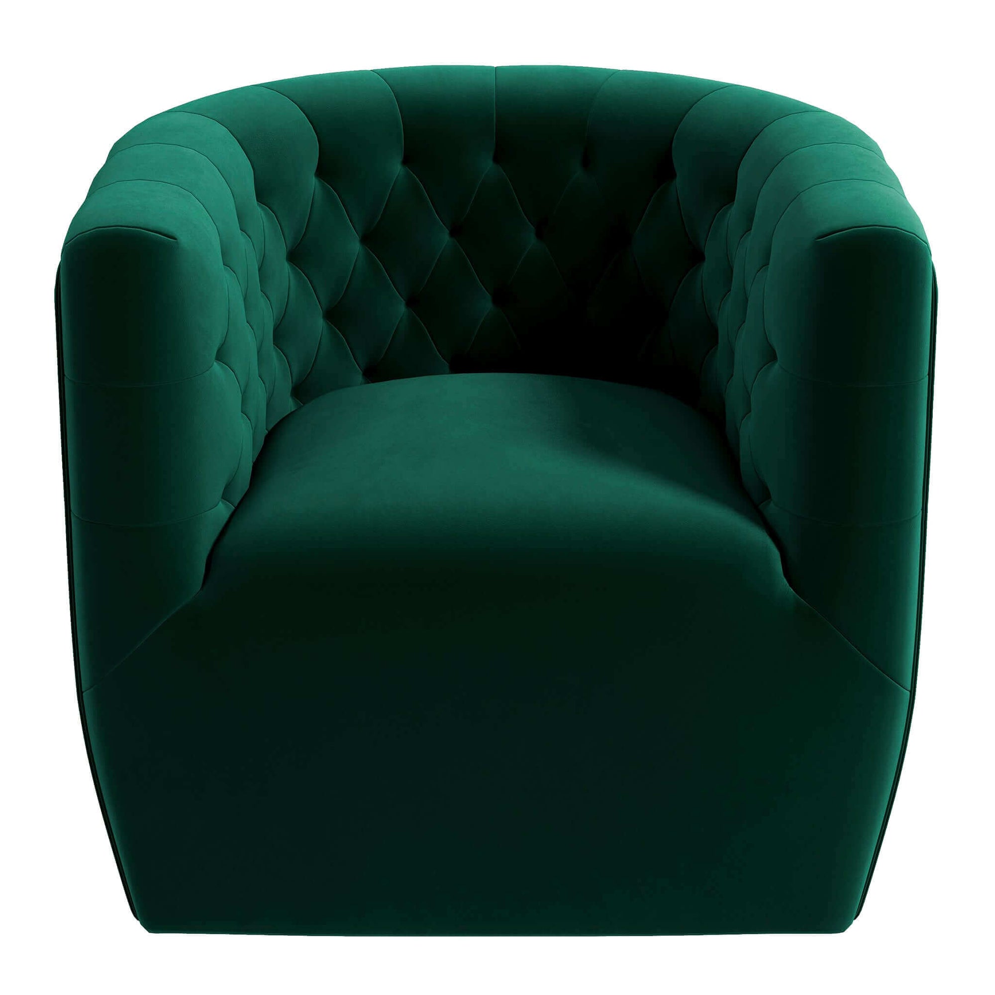 Plush Green Velvet Swivel Chair for Elegant Living Spaces