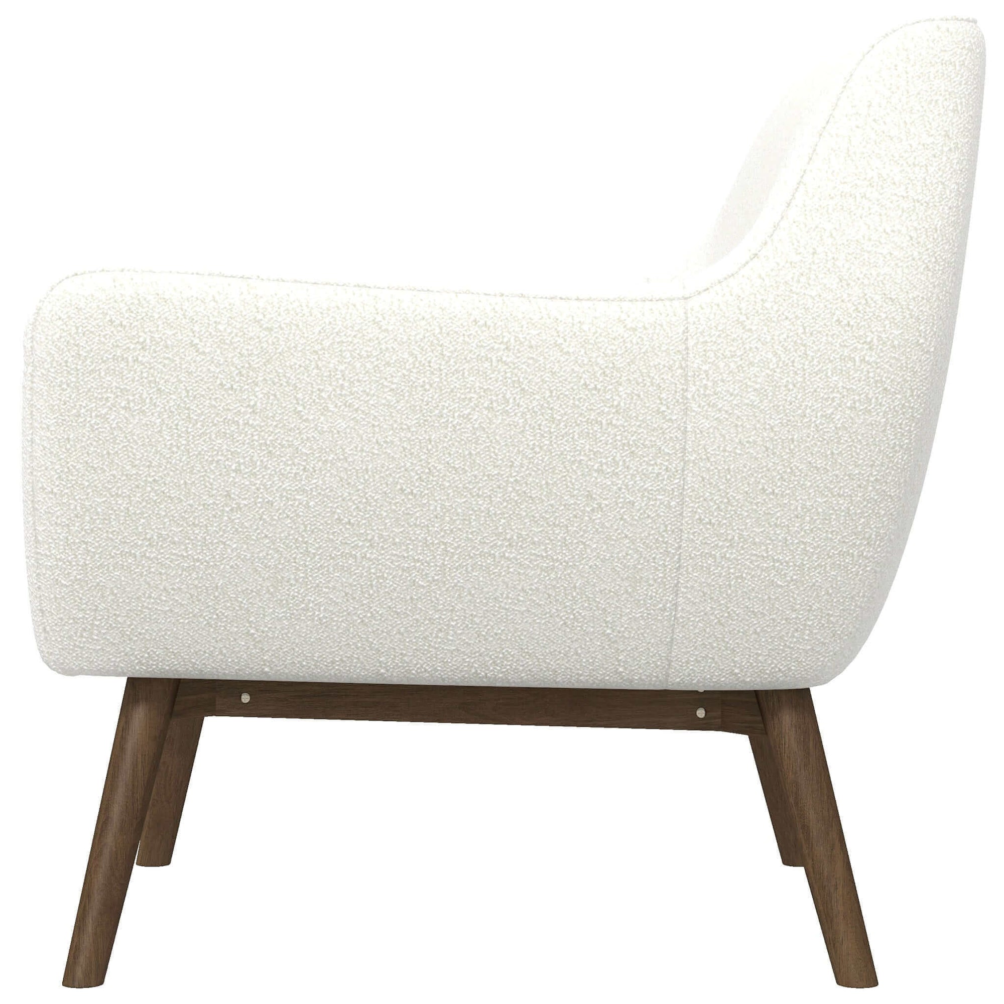 Luxury White Boucle Lounge Chair for Elegant Living Spaces